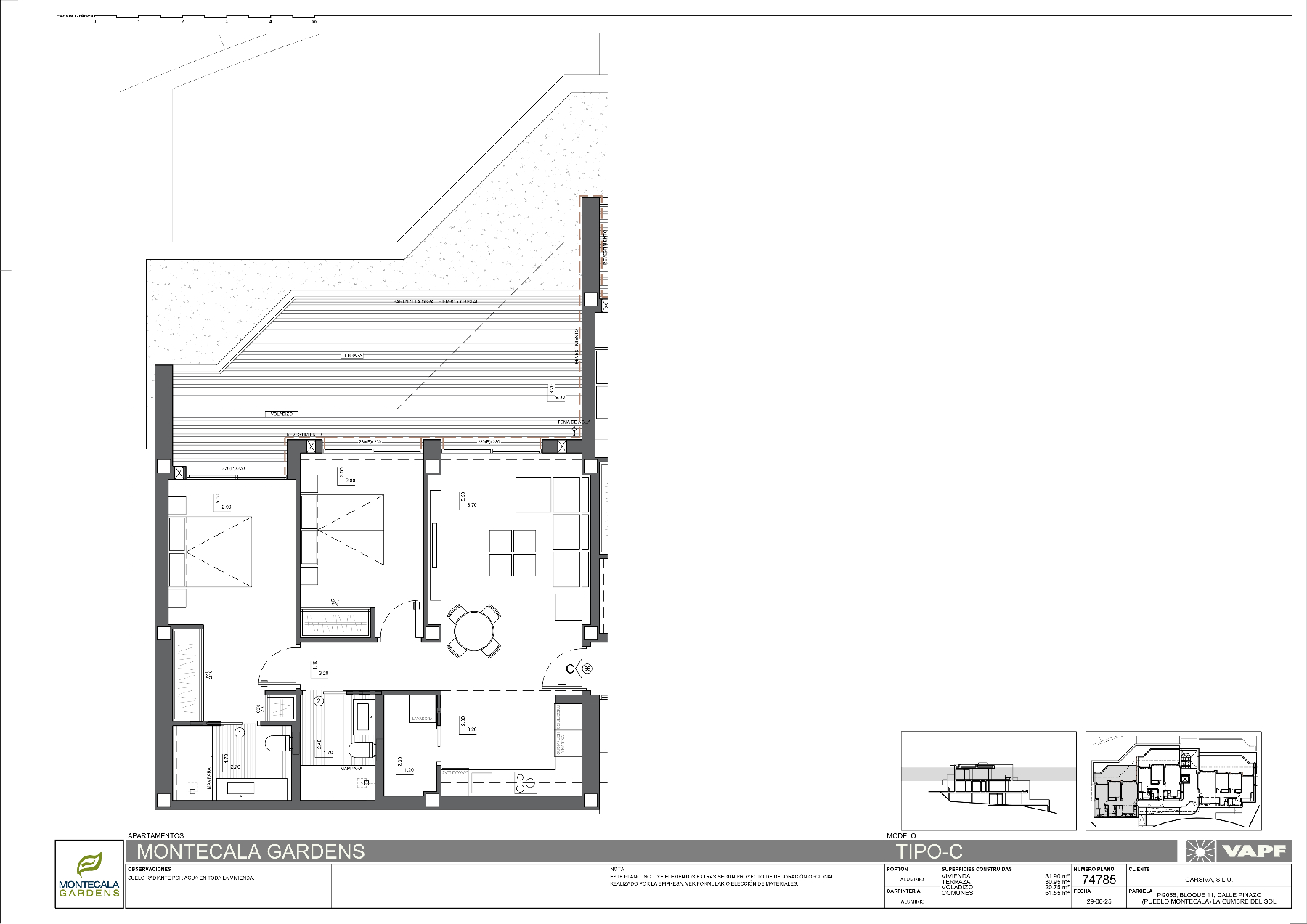 Appartement penthouse en construction à Montecala Gardens, Cumbre del Sol, Costa Blanca Nord