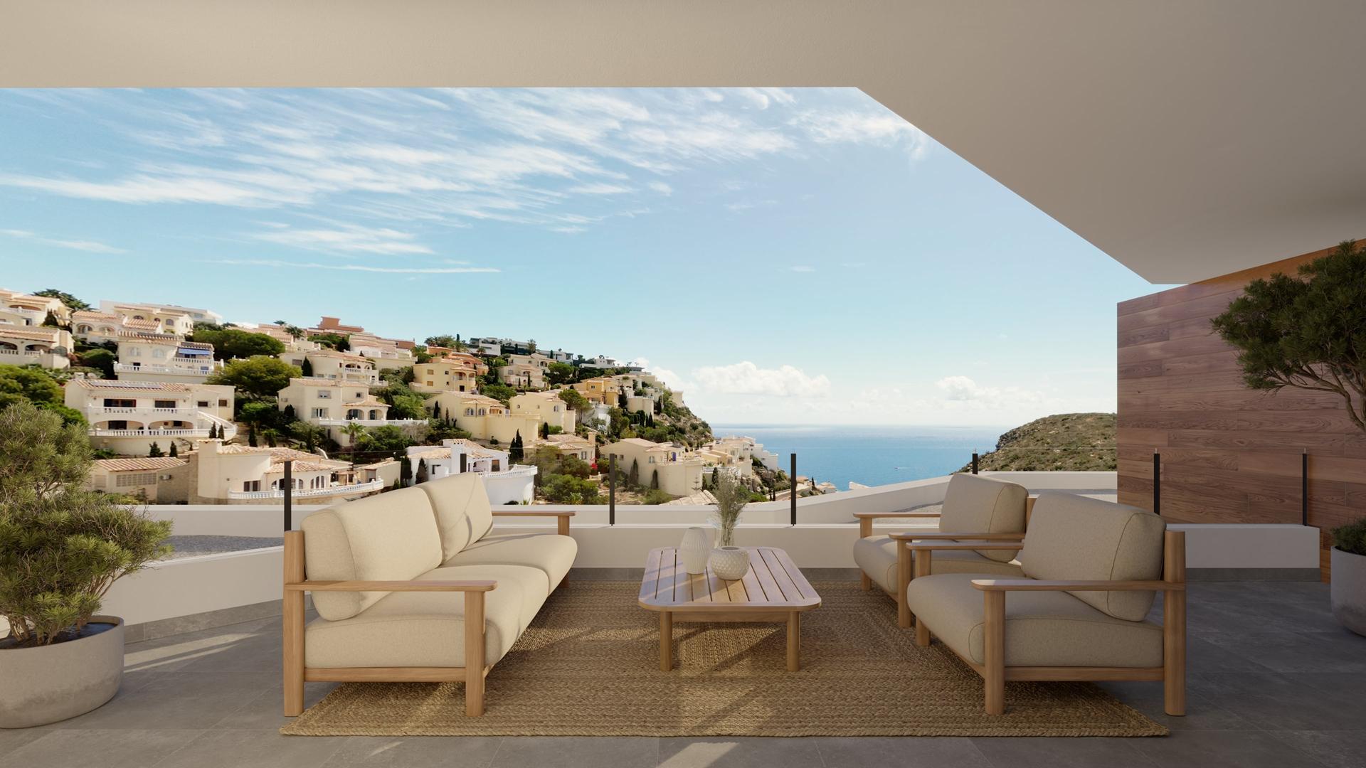 New-build apartment in Montecala Gardens, Cumbre del Sol, Costa Blanca North