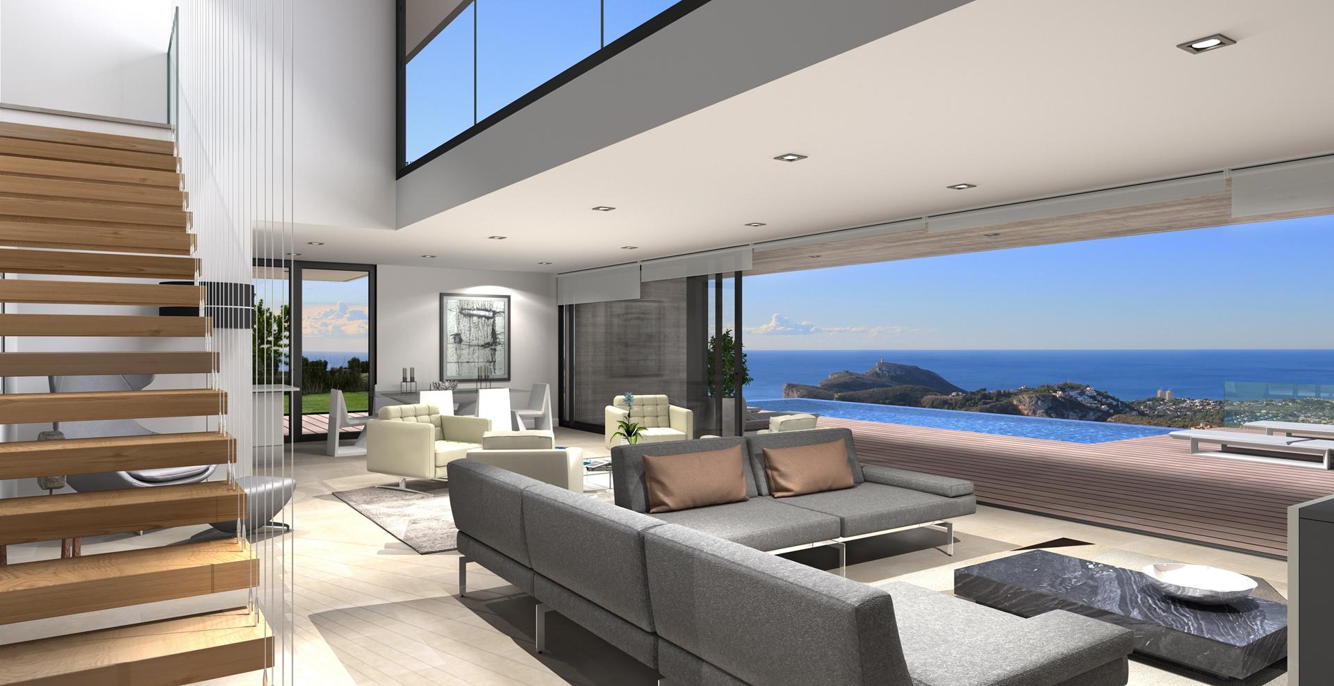 Villa en phase de projet à Jazmines, Cumbre del Sol, Costa Blanca Nord